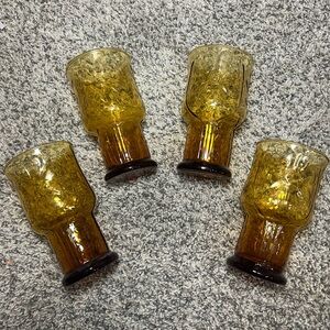 Libbey Amber Glass Tumblers